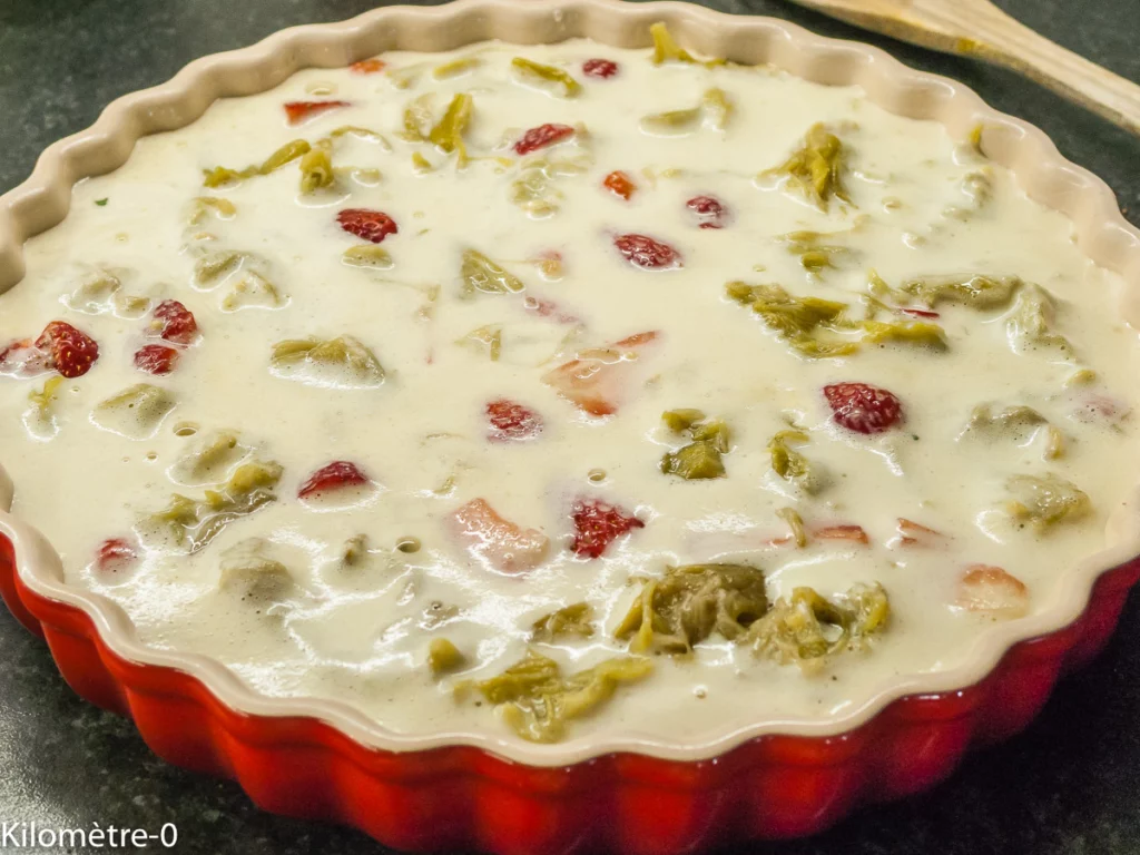 Clafoutis fraise rhubarbe - Étape 8