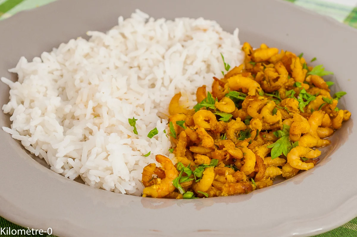 Photo de recette de crevettes marinées, miel, épices cajun, facile, rapide, léger, crustacés, facile, rapide, riz, Kilomètre-0, blog de cuisine réalisée à partir de produits de saison et issus de circuits courts
