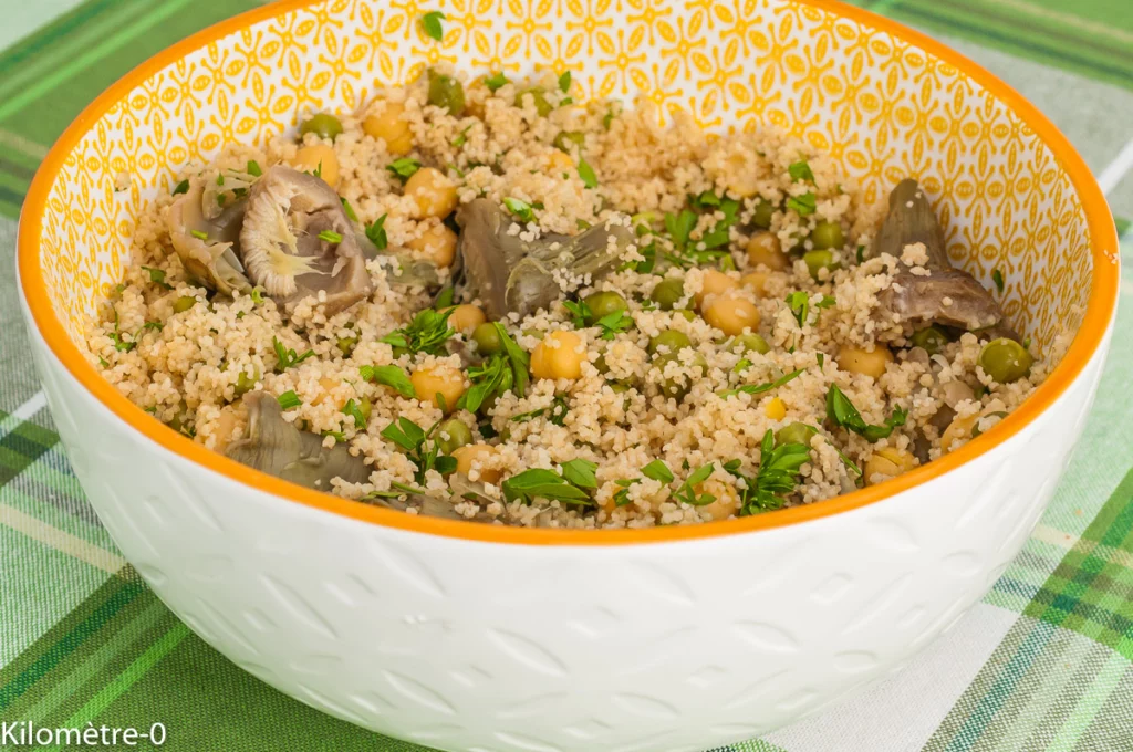 Salade de semoule aux pois chiches et petits pois - Étape 8