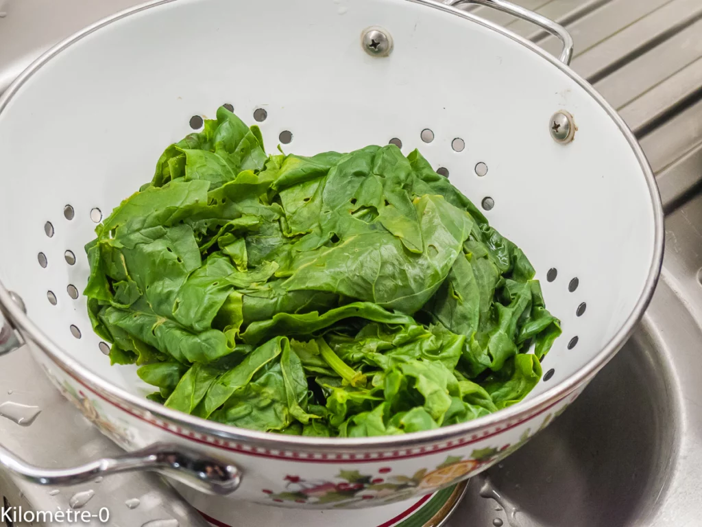 Gratin d&rsquo;épinards aux oeufs (recette amish) - Étape 2