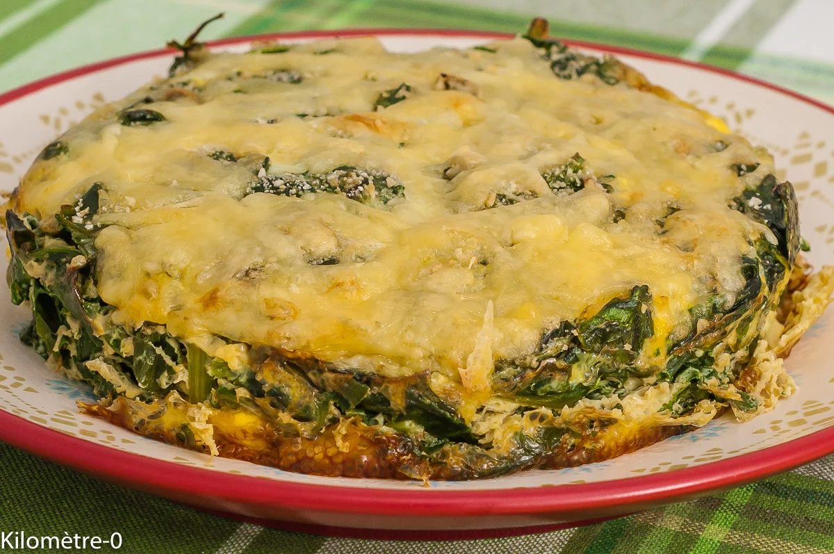 Photo de recette de gratin d'épinards, recette du monde, cuisine amish,oeufs, fromage, végétarienne, healthy, facile, bio de Kilomètre-0, blog de cuisine réalisée à partir de produits de saison et issus de circuits courts