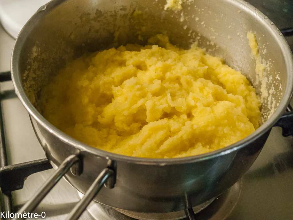 Oeufs pochés, blettes et polenta - Étape 6