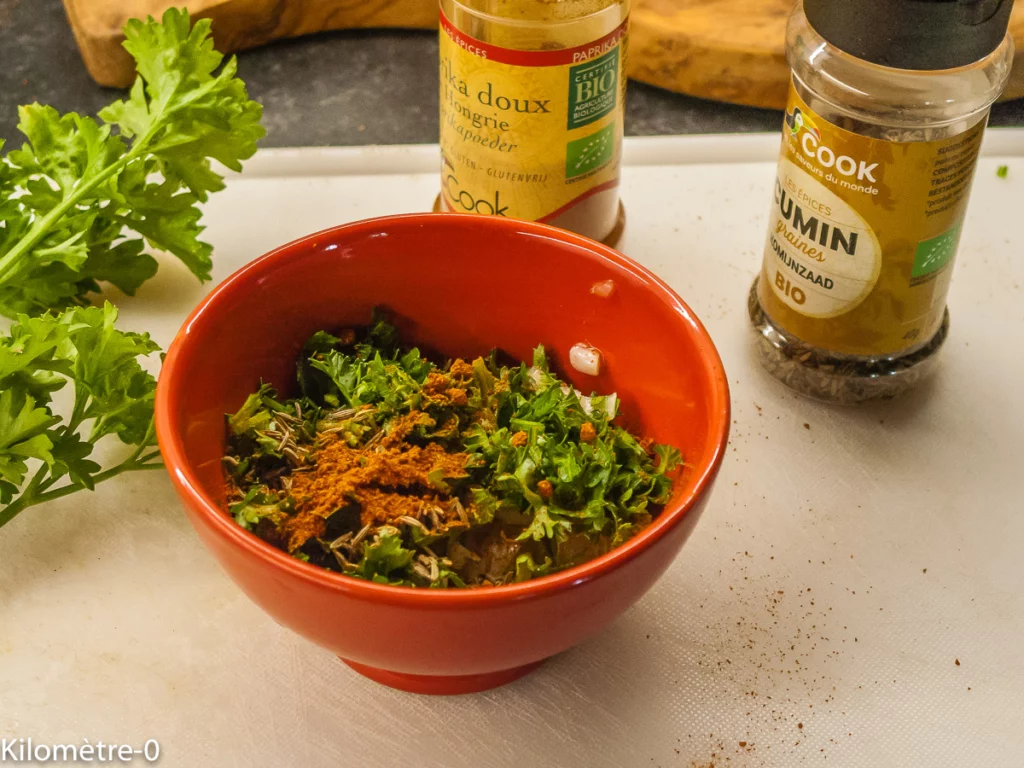 Tajine de kefta aux petits pois - Étape 5