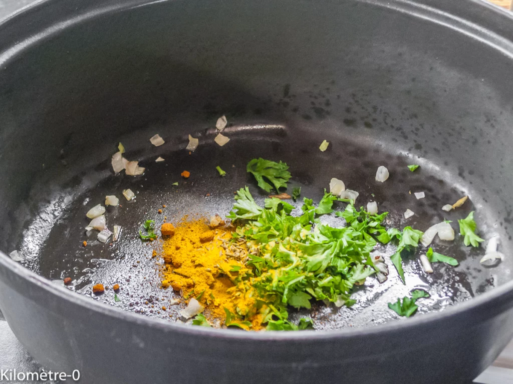 Tajine de kefta aux petits pois - Étape 7