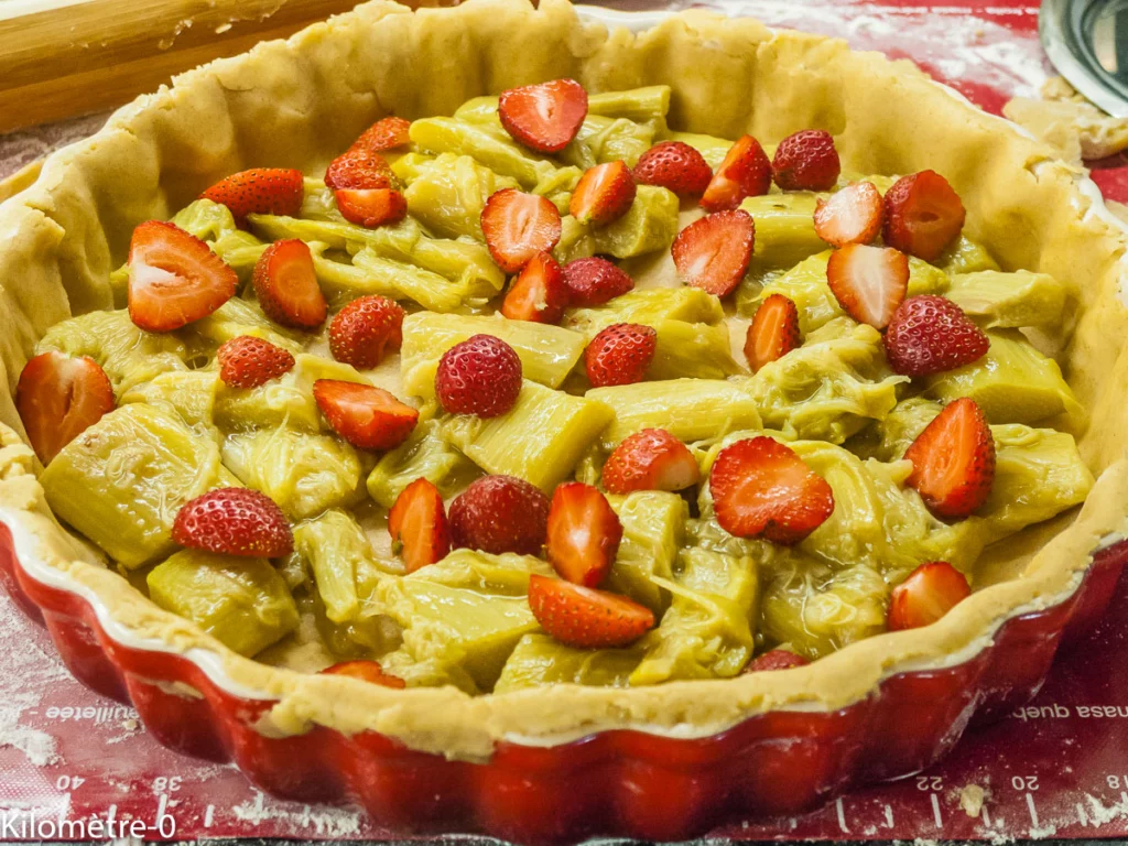 Tarte aux rhubarbes et fraises - Étape 6