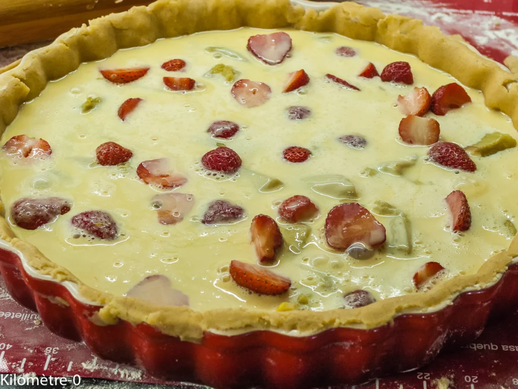 Tarte aux rhubarbes et fraises - Étape 7