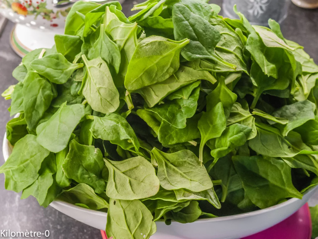 Flan d&rsquo;épinards à la fêta - Étape 1