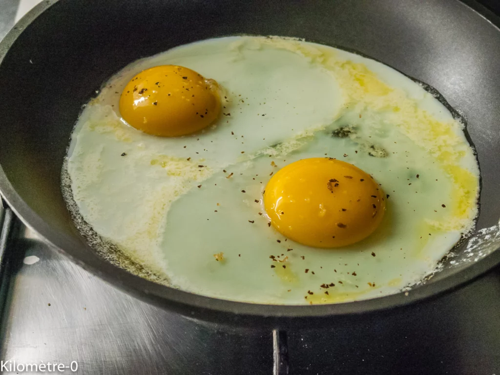 Salade d&rsquo;épinards, oeuf et bacon - Étape 4