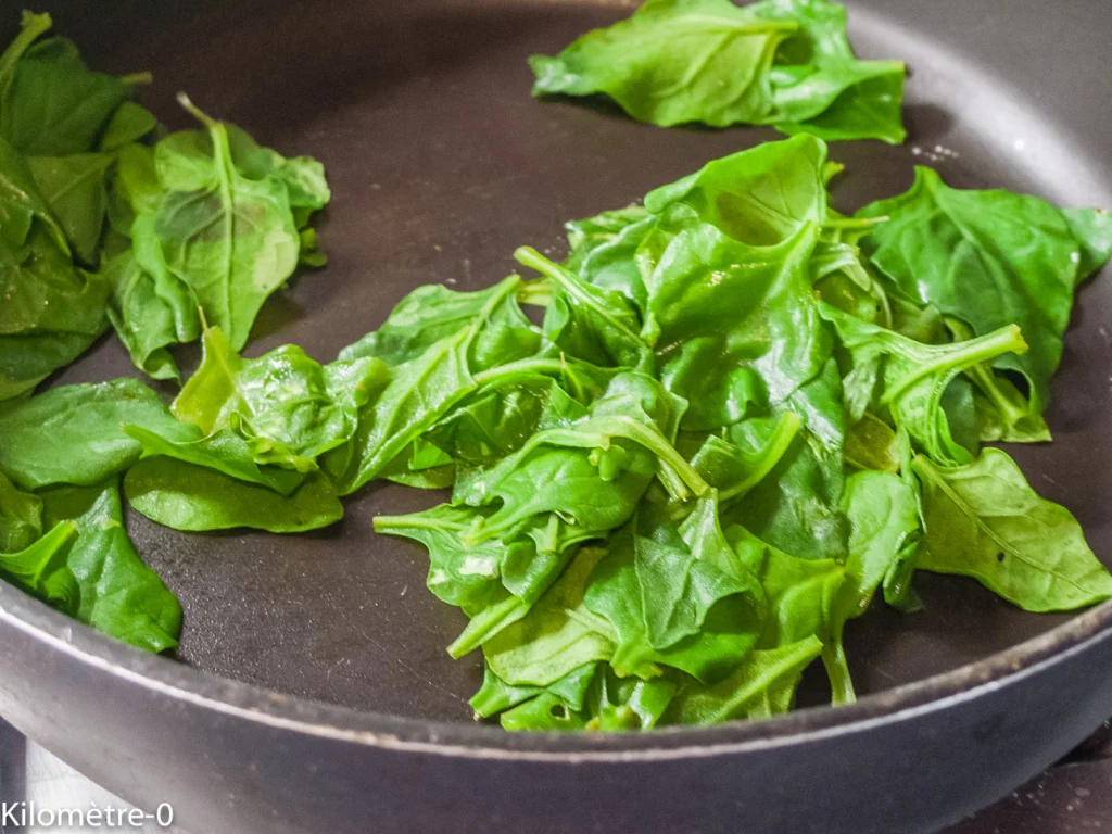 Pâtes aux radis, chorizo et épinards - Étape 3