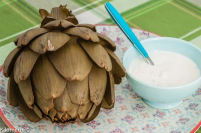 Photo de recette d'artichaut, cuisson, vapeur, facile, économique, bio, four vapeur de  Kilomètre-0, blog de cuisine réalisée à partir de produits de saison et issus de circuits courts