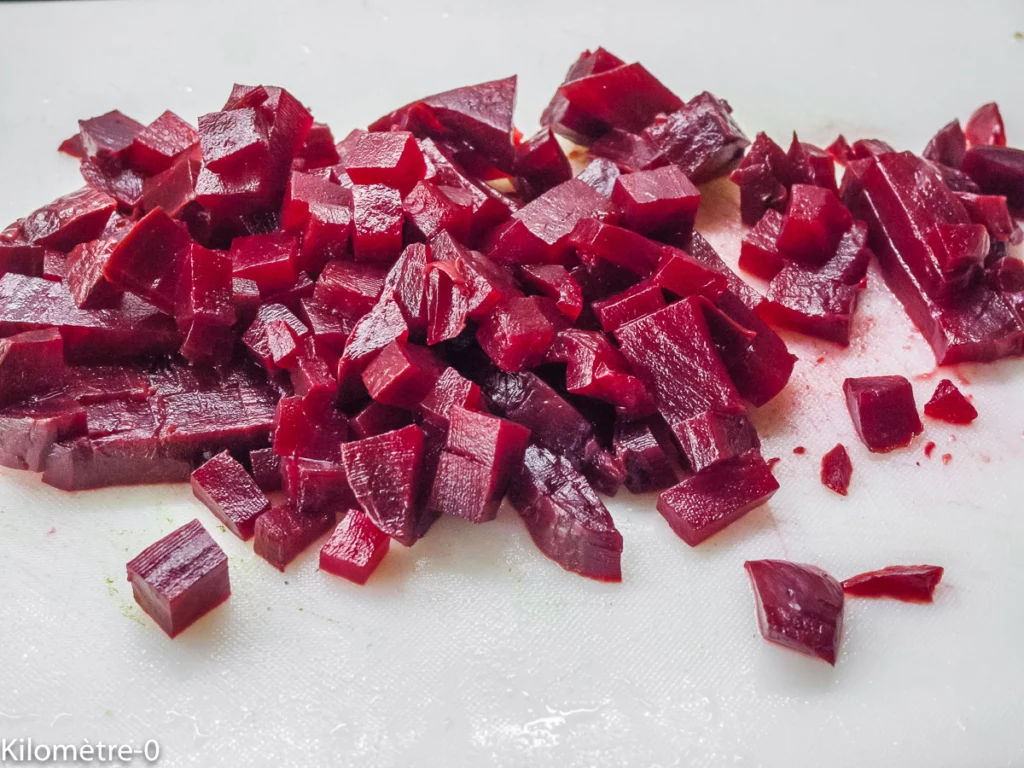 Salade de semoule, confit de canard, betteraves - Étape 4