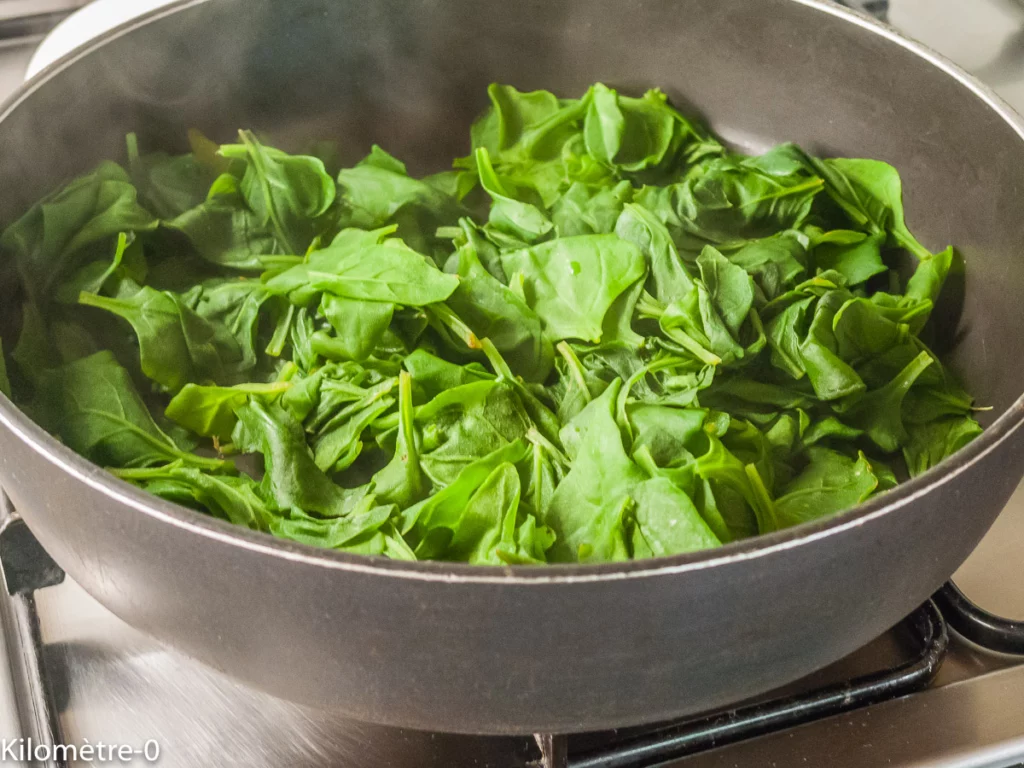 Cake salé épinards fêta - Étape 1