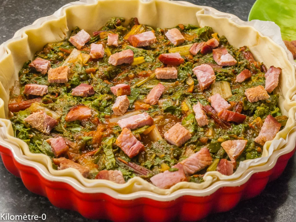 Tarte feuilletée aux blettes, bacon et emmental - Étape 6