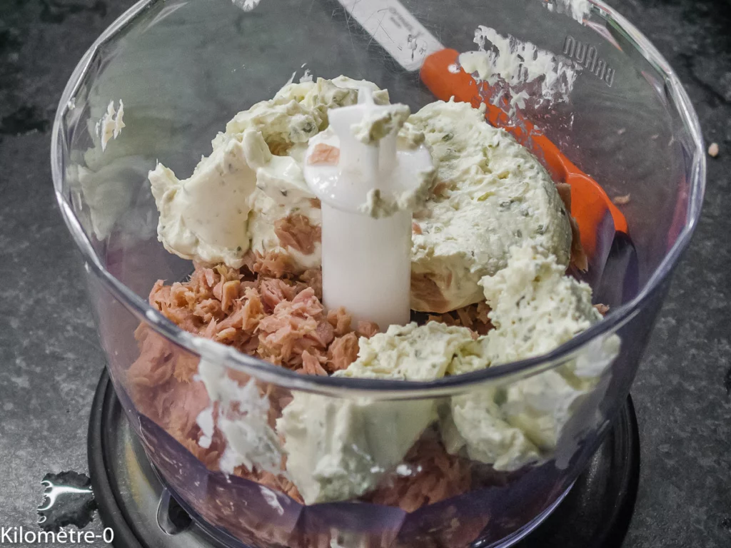 Concombre, crème au thon - Étape 2