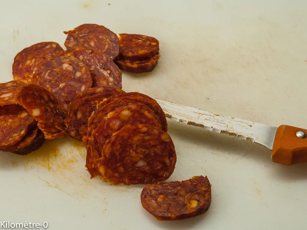 Pizza chorizo et fromage - Étape 3