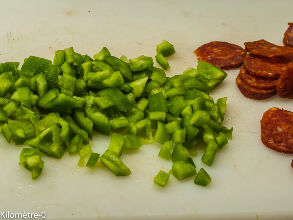 Pizza chorizo et fromage - Étape 4