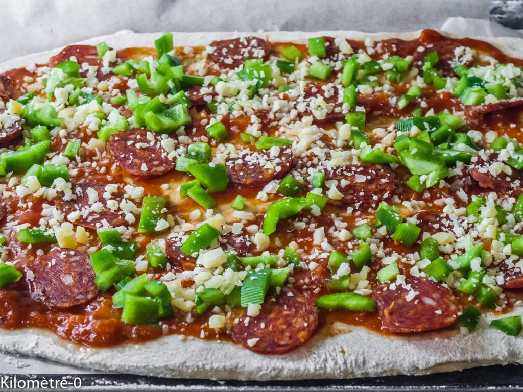 Pizza chorizo et fromage - Étape 6