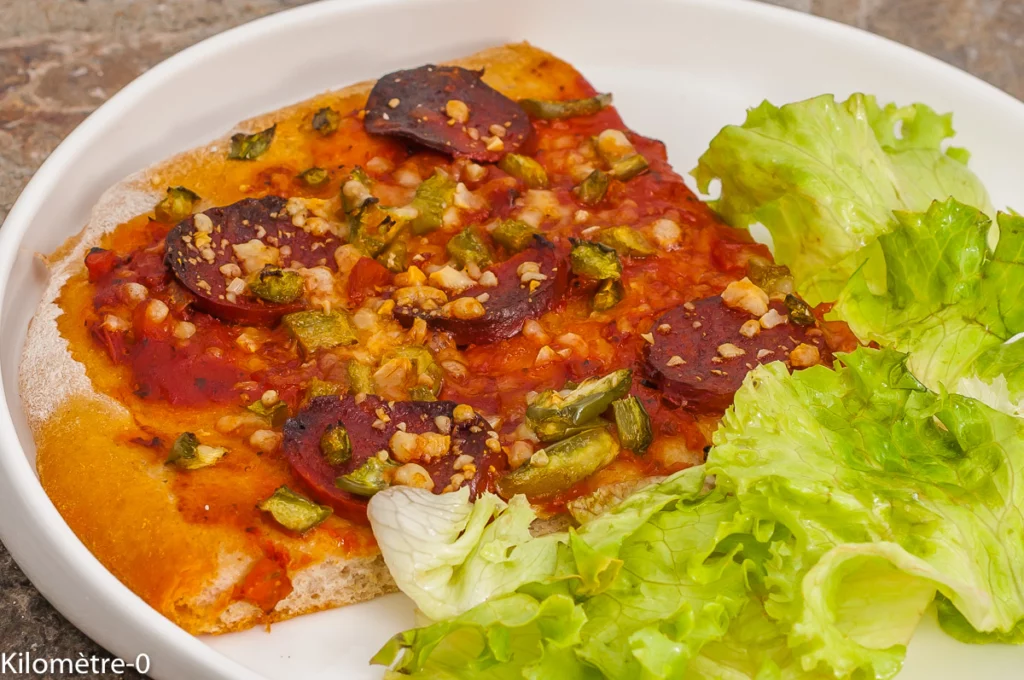 Pizza chorizo et fromage - Étape 7