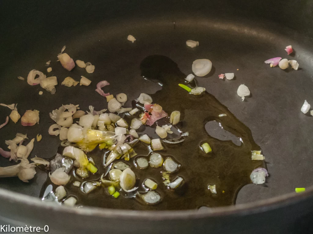 Curry d&rsquo;aubergines aux boulettes de boeuf - Étape 2