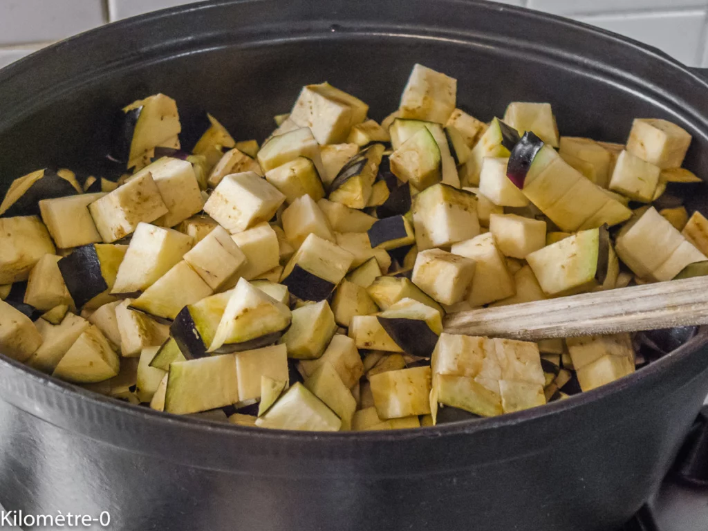 Curry d&rsquo;aubergines aux boulettes de boeuf - Étape 5