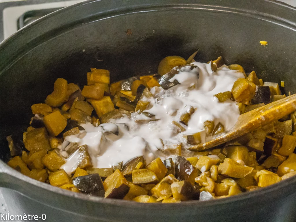 Curry d&rsquo;aubergines aux boulettes de boeuf - Étape 8