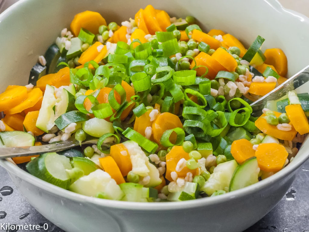 Salade de blé, légumes de début d&rsquo;été - Étape 10