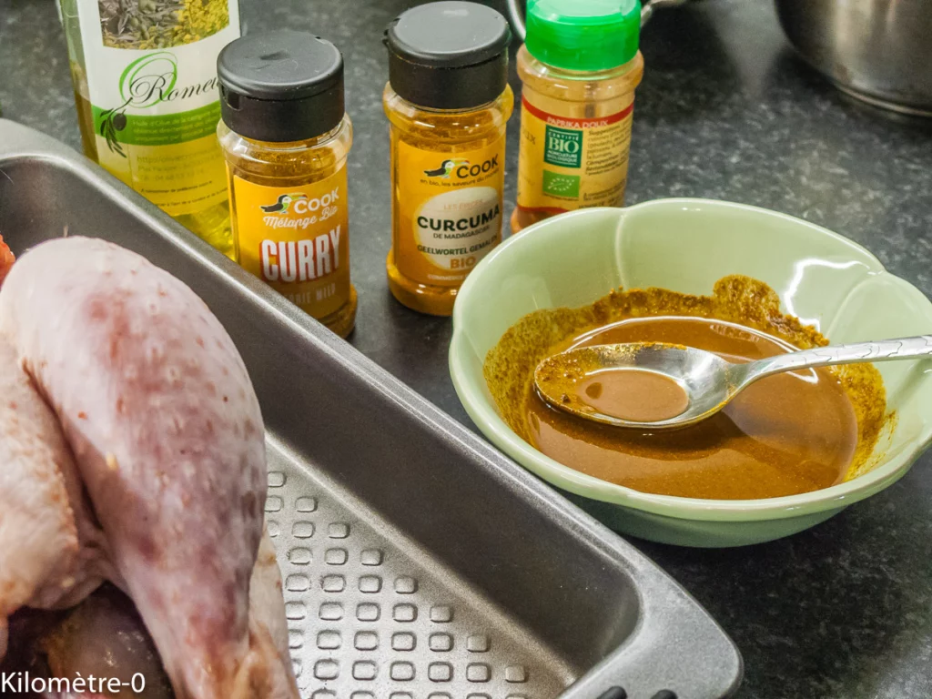 Poulet aux épices - Étape 1