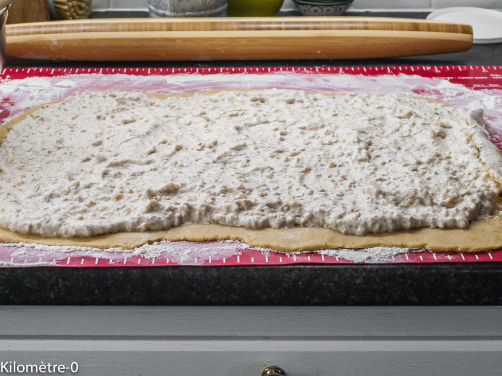 Biscuit roulé aux noix, Recette