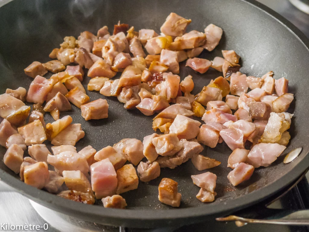 Tarte salée épinards lardons - Étape 2