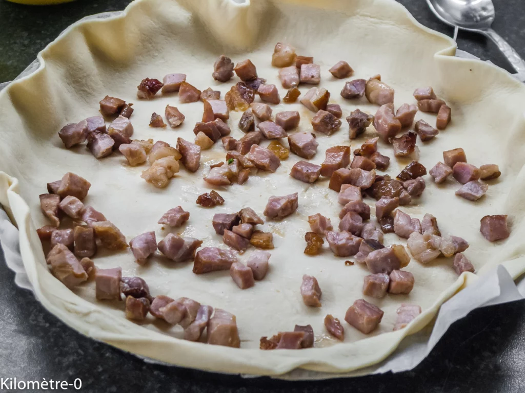 Tarte salée épinards lardons - Étape 4