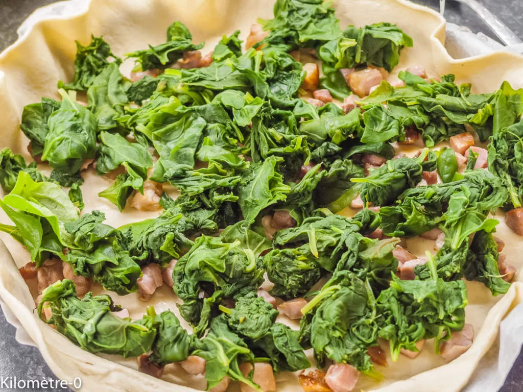 Tarte salée épinards lardons - Étape 5
