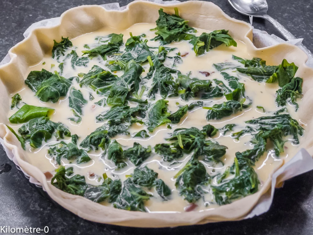 Tarte salée épinards lardons - Étape 6