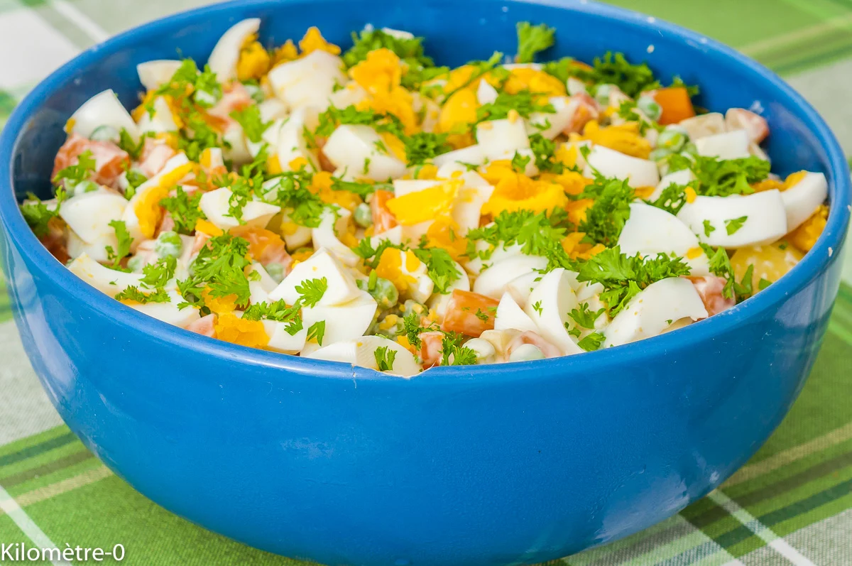 Photo de recette de légumes, salade, bio, été, printemps, végé, oeufs, heathy, léger, facile, four vapeur, rapide, Kilomètre-0, blog de cuisine réalisée à partir de produits de saison et issus de circuits courts