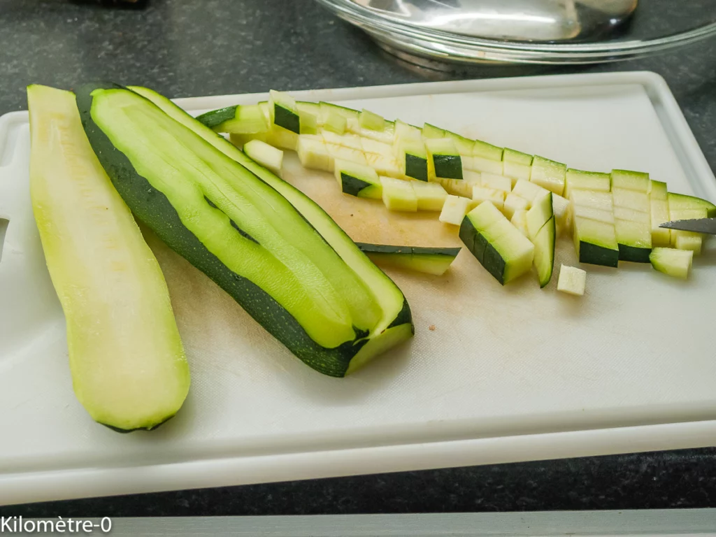 Pizza façon tarte aux courgettes - Étape 2
