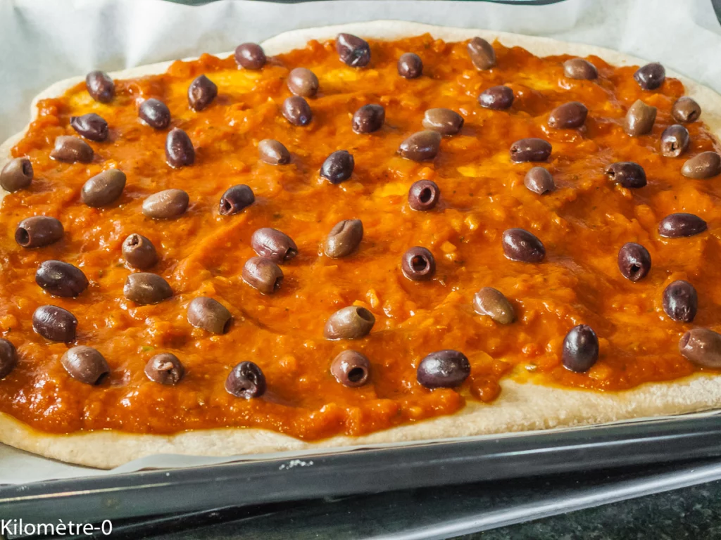 Pizza olives et fêta - Étape 3