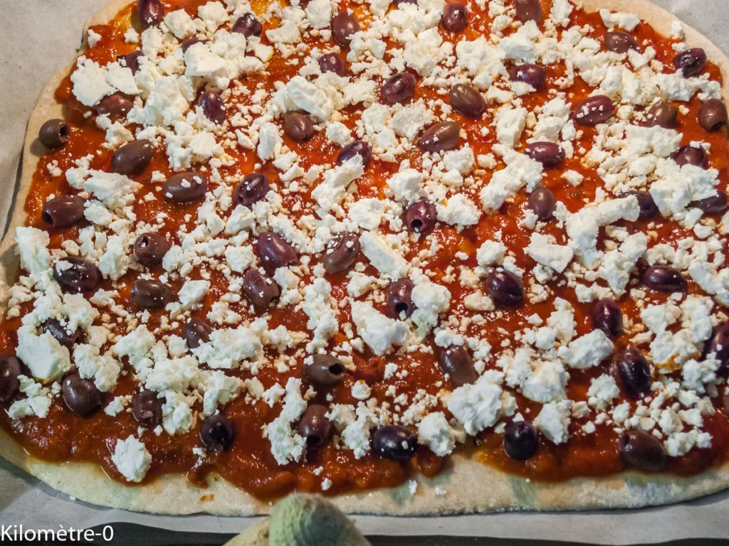 Pizza olives et fêta - Étape 4