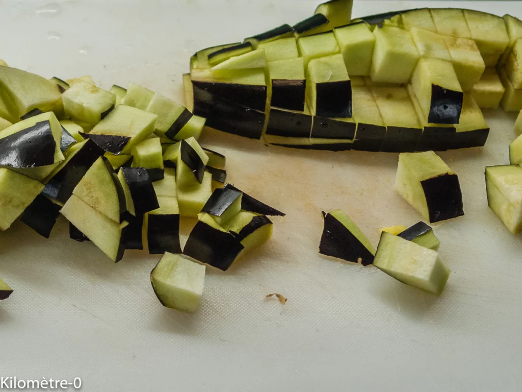 Bhujïa d&rsquo;aubergines (Inde) - Étape 1