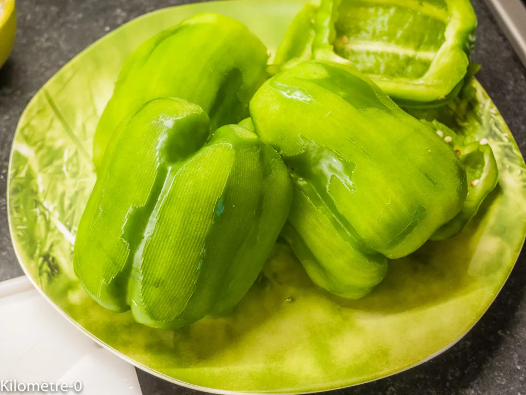 Salade de haricots verts, poivrons, pommes de terre et oeufs - Étape 2