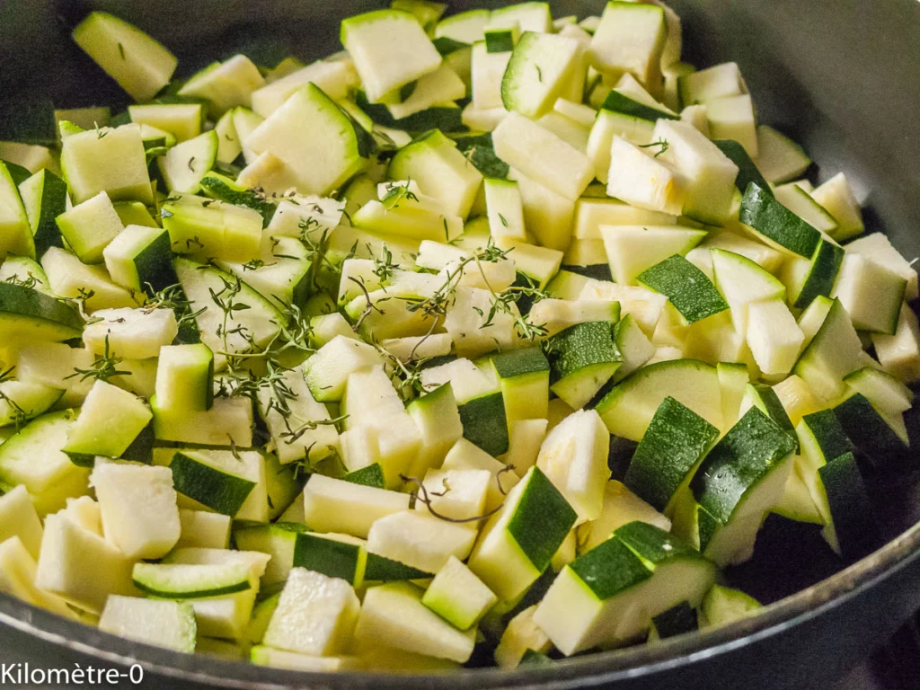 Pizza façon tarte aux courgettes - Étape 4