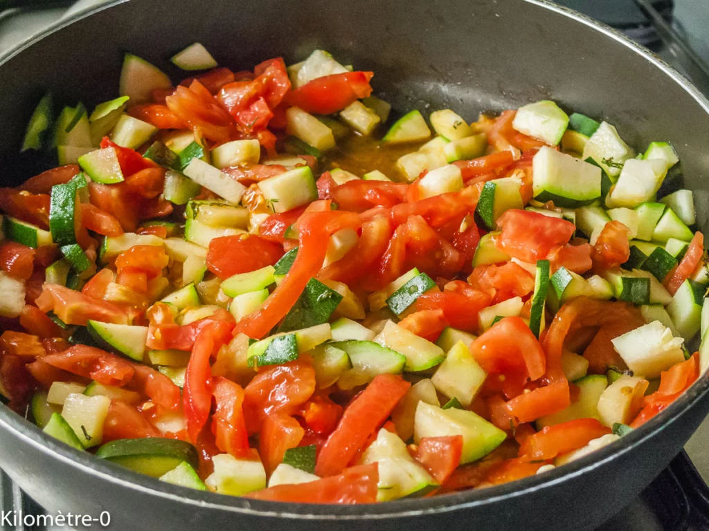 Pizza façon tarte aux courgettes - Étape 5