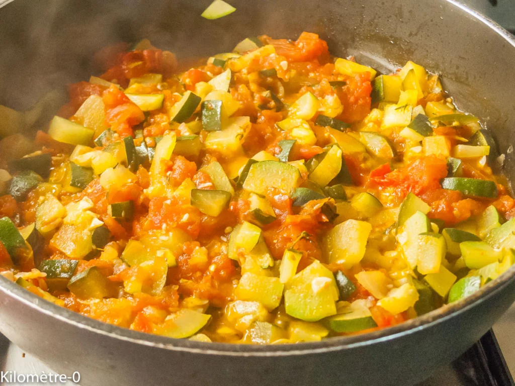 Pizza façon tarte aux courgettes - Étape 6
