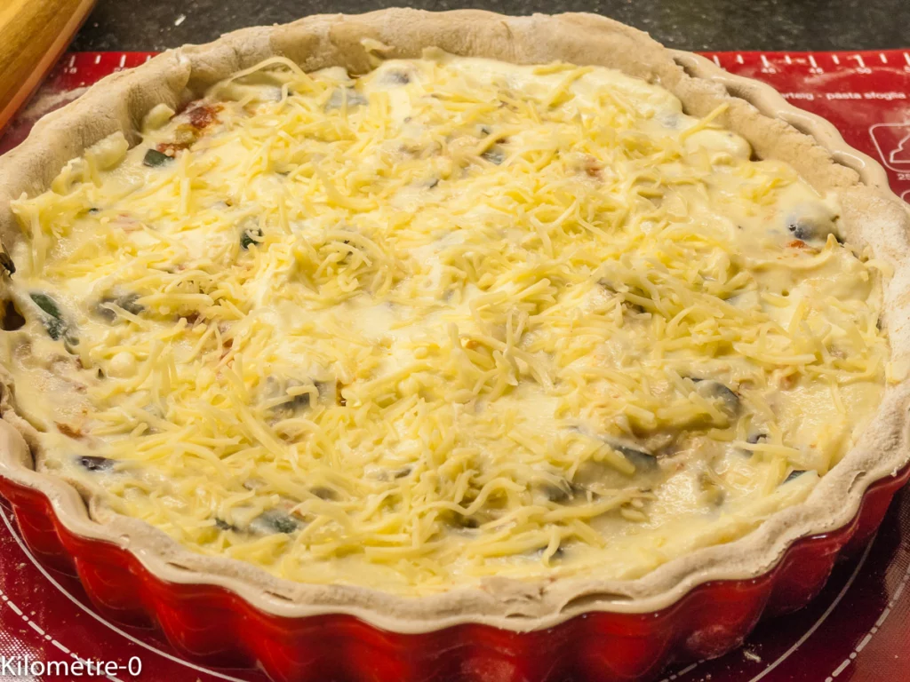Pizza façon tarte aux courgettes - Étape 12