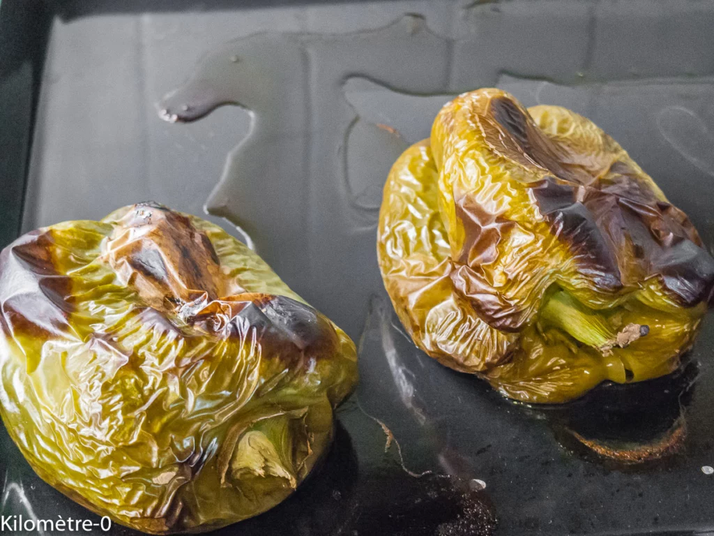 Salade de poivrons grillés et tomates (Maroc) - Étape 1