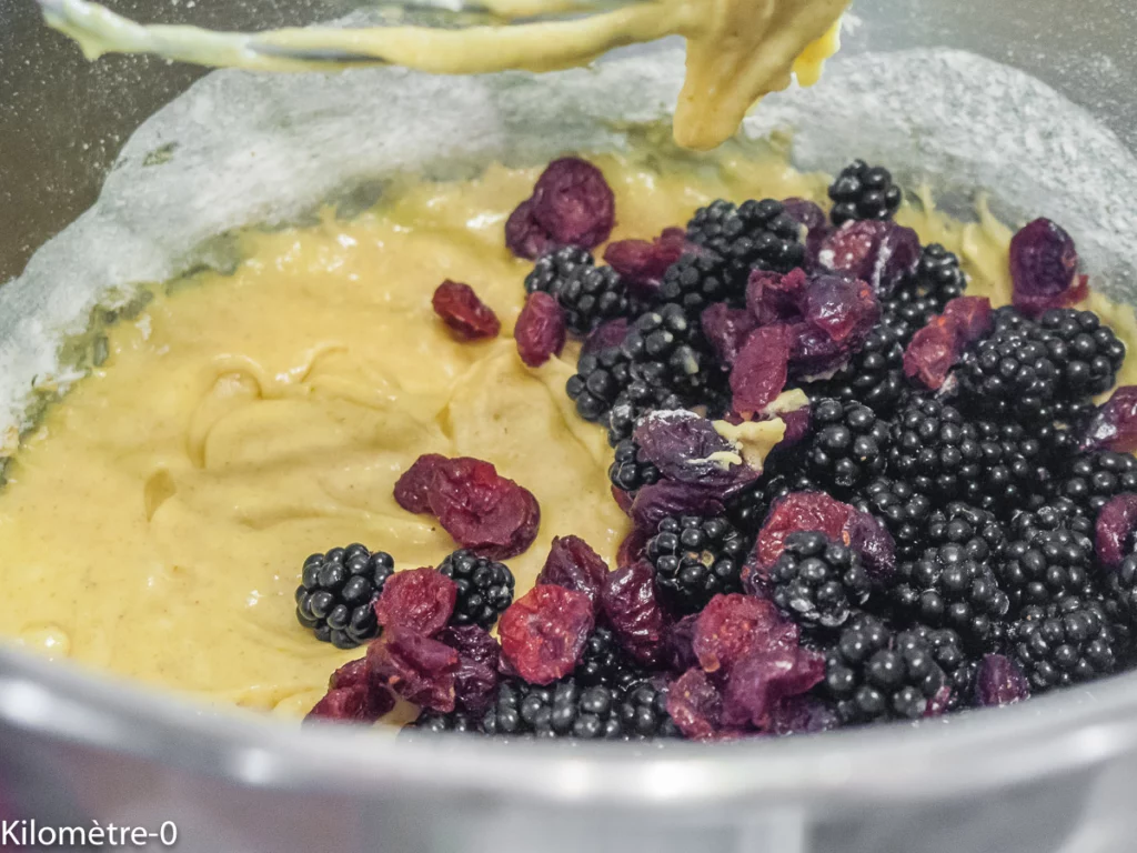 Gâteau du matin mûres cranberries - Étape 5