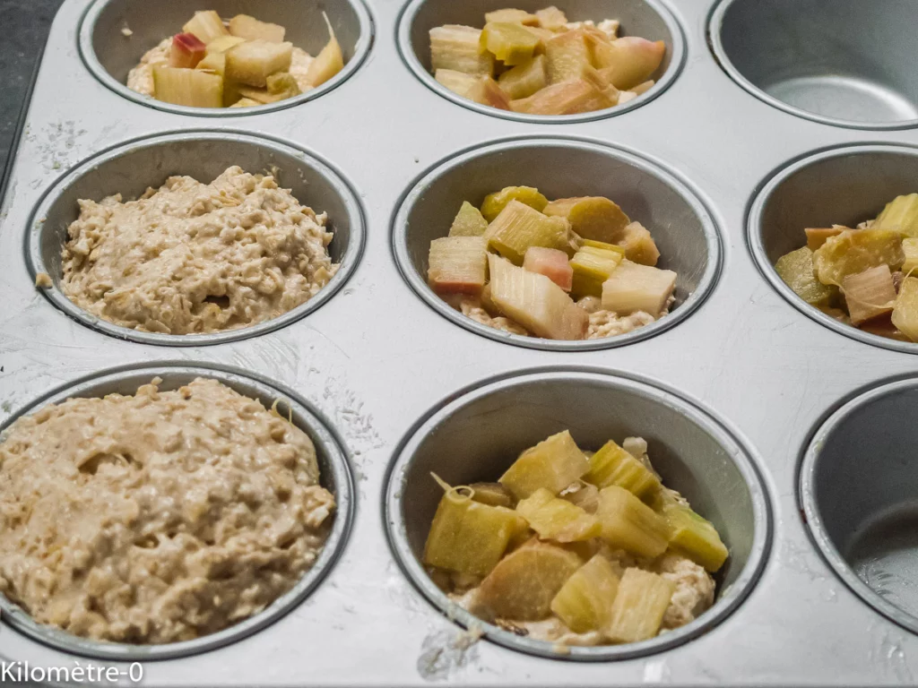 Gâteaux à l&rsquo;avoine fourrés à la rhubarbe (Irlande) - Étape 5