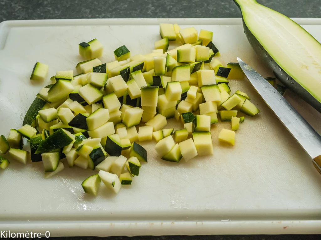 Salade de courgettes aux saint jacques - Étape 1