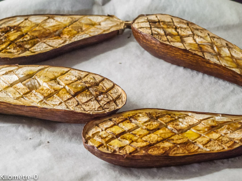 Aubergines farcies aux petits pois, sarrasin et yaourt - Étape 2
