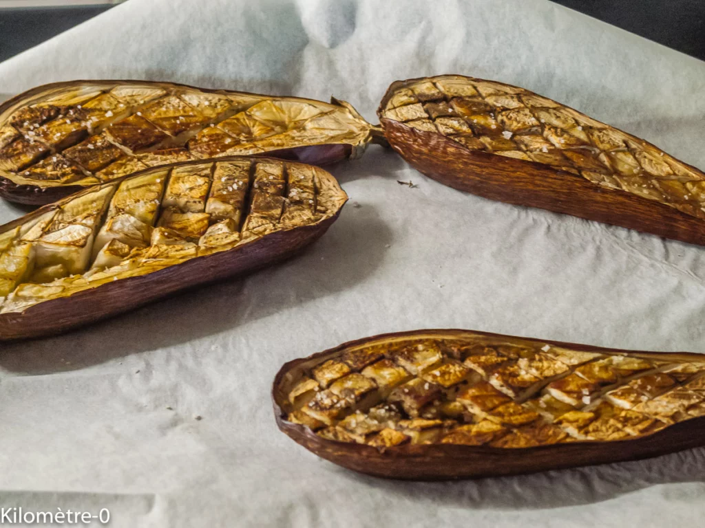 Aubergines farcies aux petits pois, sarrasin et yaourt - Étape 8
