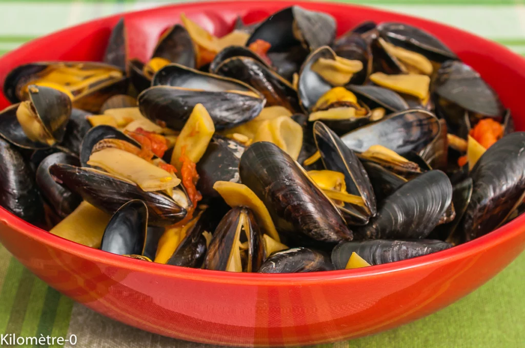 Moules aux haricots plats et tomates - Étape 5