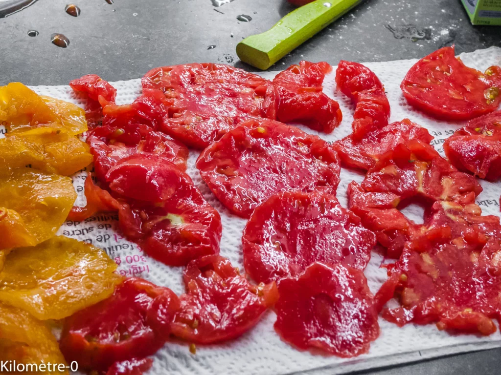 Tarte aux tomates sur feuilles filo - Étape 1